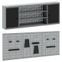 Conjunto de Gabinete de Herramientas y Panel de Perforaciones de 6 Piezas de Montado en la Pared Negro Metal de , Organizació...