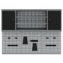 Conjunto de Gabinete de Herramientas y Panel de Perforaciones de 6 Piezas de Montado en la Pared Negro Metal de , Organizació...