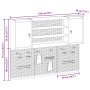 Conjunto de Gabinete de Herramientas y Panel de Perforaciones de 6 Piezas de Montado en la Pared Negro Metal de , Organizació...