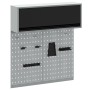 Juego de Gabinete de Herramientas de 3 Piezas y Panel Perforado Montado en la Pared de Metal Negro de , Organización y almace...