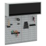 Juego de Gabinete de Herramientas de 3 Piezas y Panel Perforado Montado en la Pared de Metal Negro de , Organización y almace...