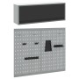 Juego de Gabinete de Herramientas de 3 Piezas y Panel Perforado Montado en la Pared de Metal Negro de , Organización y almace...