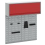 Conjunto de Gabinete de Herramientas y Tablero de Clavijas de 3 Piezas Montado en la Pared Rojo de Metal de , Organización y ...