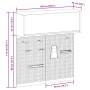 Juego de Gabinete de Herramientas de 3 Piezas y Panel Perforado Montado en la Pared de Metal Negro de , Organización y almace...