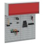Conjunto de Gabinete de Herramientas y Tablero de Clavijas de 3 Piezas Montado en la Pared Rojo de Metal de , Organización y ...