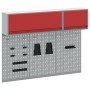 Conjunto de gabinete de herramientas y panel perforado de 5 piezas montado en la pared de Rojo Metal de , Organización y alma...