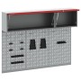 Conjunto de gabinete de herramientas y panel perforado de 5 piezas montado en la pared de Rojo Metal de , Organización y alma...