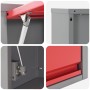 Conjunto de gabinete de herramientas y panel perforado de 5 piezas montado en la pared de Rojo Metal de , Organización y alma...