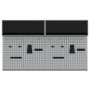 Juego de Gabinete y Panel de Herramientas de 6 Piezas Montado en la Pared de Metal Negro de , Organización y almacenamiento d...