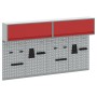 Conjunto de gabinete y panel de herramientas de 6 piezas Wall Mounted rojo metálico de , Organización y almacenamiento de her...