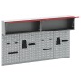 Conjunto de gabinete y panel de herramientas de 6 piezas Wall Mounted rojo metálico de , Organización y almacenamiento de her...