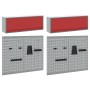 Conjunto de gabinete y panel de herramientas de 6 piezas Wall Mounted rojo metálico de , Organización y almacenamiento de her...