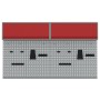 Conjunto de gabinete y panel de herramientas de 6 piezas Wall Mounted rojo metálico de , Organización y almacenamiento de her...