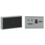 Conjunto de gabinete de trabajo y panel perforado de 5 piezas Negro MDF y metal de , Mesas de trabajo - Ref: Foro24-3321416, ...