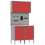 Conjunto de banco de trabajo de 5 piezas rojo acero de , Mesas de trabajo - Ref: Foro24-3321417, Precio: 367,32 €, Descuento: %
