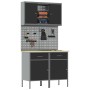 Set de Gabinetes de Trabajo Set de 5 Negro Acero Estándar de , Mesas de trabajo - Ref: Foro24-3321418, Precio: 379,31 €, Desc...
