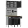 Set de Gabinetes de Trabajo Set de 5 Negro Acero Estándar de , Mesas de trabajo - Ref: Foro24-3321418, Precio: 379,31 €, Desc...