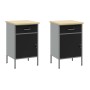 Set de Gabinetes de Trabajo Set de 5 Negro Acero Estándar de , Mesas de trabajo - Ref: Foro24-3321418, Precio: 379,31 €, Desc...
