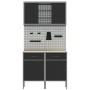 Set de Gabinetes de Trabajo Set de 5 Negro Acero Estándar de , Mesas de trabajo - Ref: Foro24-3321418, Precio: 379,31 €, Desc...