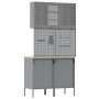 Set de Gabinetes de Trabajo Set de 5 Negro Acero Estándar de , Mesas de trabajo - Ref: Foro24-3321418, Precio: 379,31 €, Desc...