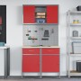 Juego de Banco de Trabajo de 6 Piezas de Acero Rojo de , Mesas de trabajo - Ref: Foro24-3321419, Precio: 371,85 €, Descuento: %