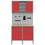 Juego de Banco de Trabajo de 6 Piezas de Acero Rojo de , Mesas de trabajo - Ref: Foro24-3321419, Precio: 371,85 €, Descuento: %
