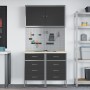 Set de Gabinete de Trabajo Set de 4 Negro Acero Grande de , Mesas de trabajo - Ref: Foro24-3321420, Precio: 416,57 €, Descuen...