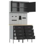 Set de Gabinete de Trabajo Set de 4 Negro Acero Grande de , Mesas de trabajo - Ref: Foro24-3321420, Precio: 416,57 €, Descuen...