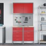 Juego de Banco de Trabajo de 5 Piezas Rojo Acero de , Mesas de trabajo - Ref: Foro24-3321421, Precio: 409,52 €, Descuento: %