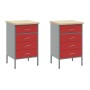 Juego de Banco de Trabajo de 5 Piezas Rojo Acero de , Mesas de trabajo - Ref: Foro24-3321421, Precio: 409,52 €, Descuento: %