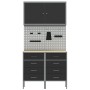 Set de Gabinete de Trabajo Set de 4 Negro Acero Grande de , Mesas de trabajo - Ref: Foro24-3321420, Precio: 416,57 €, Descuen...