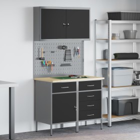 Set de Gabinete de Trabajo Set de 4 Negro Acero Mediano de , Mesas de trabajo - Ref: Foro24-3321424, Precio: 393,24 €, Descue...