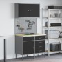 Set de Gabinete de Trabajo Set de 4 Negro Acero Mediano de , Mesas de trabajo - Ref: Foro24-3321424, Precio: 393,24 €, Descue...