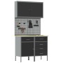 Set de Gabinete de Trabajo Set de 4 Negro Acero Mediano de , Mesas de trabajo - Ref: Foro24-3321424, Precio: 393,24 €, Descue...