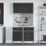 Set de Gabinete de Trabajo Set de 4 Negro Acero Mediano de , Mesas de trabajo - Ref: Foro24-3321424, Precio: 393,24 €, Descue...