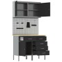 Set de Gabinete de Trabajo Set de 4 Negro Acero Mediano de , Mesas de trabajo - Ref: Foro24-3321424, Precio: 393,24 €, Descue...