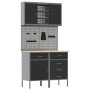 Juego de Banco de Trabajo de 5 Piezas de Acero Negro de , Mesas de trabajo - Ref: Foro24-3321426, Precio: 415,53 €, Descuento: %