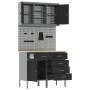 Juego de Banco de Trabajo de 5 Piezas de Acero Negro de , Mesas de trabajo - Ref: Foro24-3321426, Precio: 415,53 €, Descuento: %
