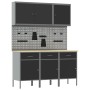 Set de Gabinete de Trabajo Set de 6 Negro Acero Grande de , Mesas de trabajo - Ref: Foro24-3321428, Precio: 560,73 €, Descuen...