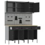 Set de Gabinete de Trabajo Set de 6 Negro Acero Grande de , Mesas de trabajo - Ref: Foro24-3321428, Precio: 560,73 €, Descuen...