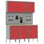 Conjunto de banco de trabajo de 8 piezas Acero Rojo de , Mesas de trabajo - Ref: Foro24-3321429, Precio: 548,32 €, Descuento: %