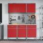 Conjunto de banco de trabajo de 8 piezas Acero Rojo de , Mesas de trabajo - Ref: Foro24-3321429, Precio: 548,32 €, Descuento: %