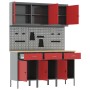 Conjunto de banco de trabajo de 8 piezas Acero Rojo de , Mesas de trabajo - Ref: Foro24-3321429, Precio: 548,32 €, Descuento: %