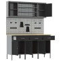 Conjunto de banco de trabajo de 7 piezas de en acero negro de , Mesas de trabajo - Ref: Foro24-3321430, Precio: 547,36 €, Des...