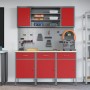 Set de Gabinete de Trabajo Set de 7 Rojo y Gris Acero de , Mesas de trabajo - Ref: Foro24-3321431, Precio: 515,05 €, Descuent...
