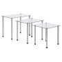 Mesas apilables 3 unidades vidrio templado transparente en Mesas auxiliares | Comprar online en Foru.es