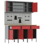 Set de Gabinete de Trabajo Set de 7 Rojo y Gris Acero de , Mesas de trabajo - Ref: Foro24-3321431, Precio: 515,05 €, Descuent...