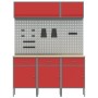 Conjunto de Banco de Trabajo de 8 Piezas en Acero Rojo de , Mesas de trabajo - Ref: Foro24-3321433, Precio: 558,16 €, Descuen...