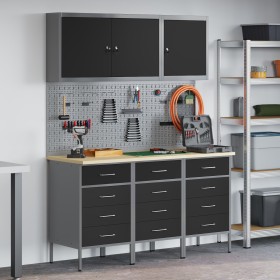 Conjunto de banco de trabajo de 8 piezas en acero negro de , Mesas de trabajo - Ref: Foro24-3321434, Precio: 631,49 €, Descue...