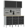 Conjunto de banco de trabajo de 8 piezas en acero negro de , Mesas de trabajo - Ref: Foro24-3321434, Precio: 631,49 €, Descue...